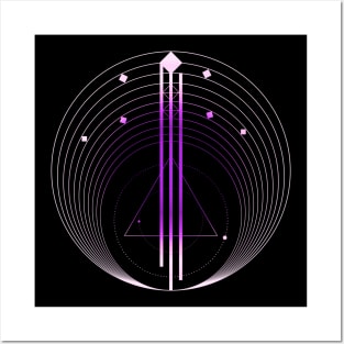 Geometric magic galaxy Posters and Art